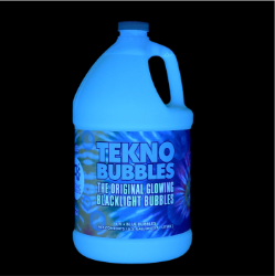 Tekno Bubbles - BLUE UV Blacklight Reactive froggys fog, glowing bubbles, UV bubbles, blacklight bubbles, Tekno Bubbles, fluorescent bubble solution, bubble machine fluid, glow in the dark bubbles, UV reactive bubble fluid, blue glow bubbles, rave bubbles